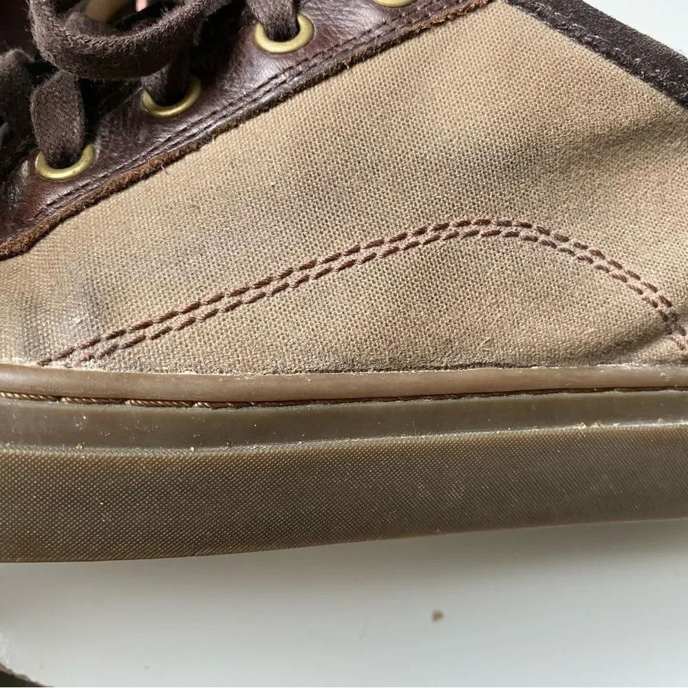 Frye Justin Low lace up sneaker leather canvas size 9 - Picture 12 of 12